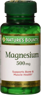 Tabletas de Magnesio 500 mg de Nature's Bounty, 100 unidades