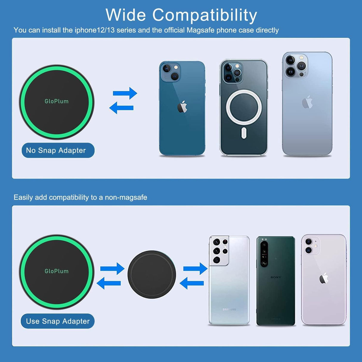 Soporte magnético inalámbrico para cargador de celular