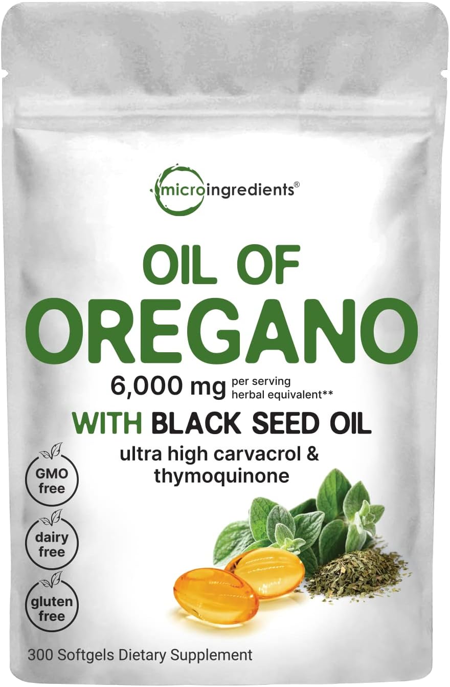 Suplemento  Cápsulas blandas de aceite de orégano de 6000 mg