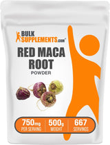 Polvo de Maca Roja BulkSupplements, Vegan, 750mg, 500g