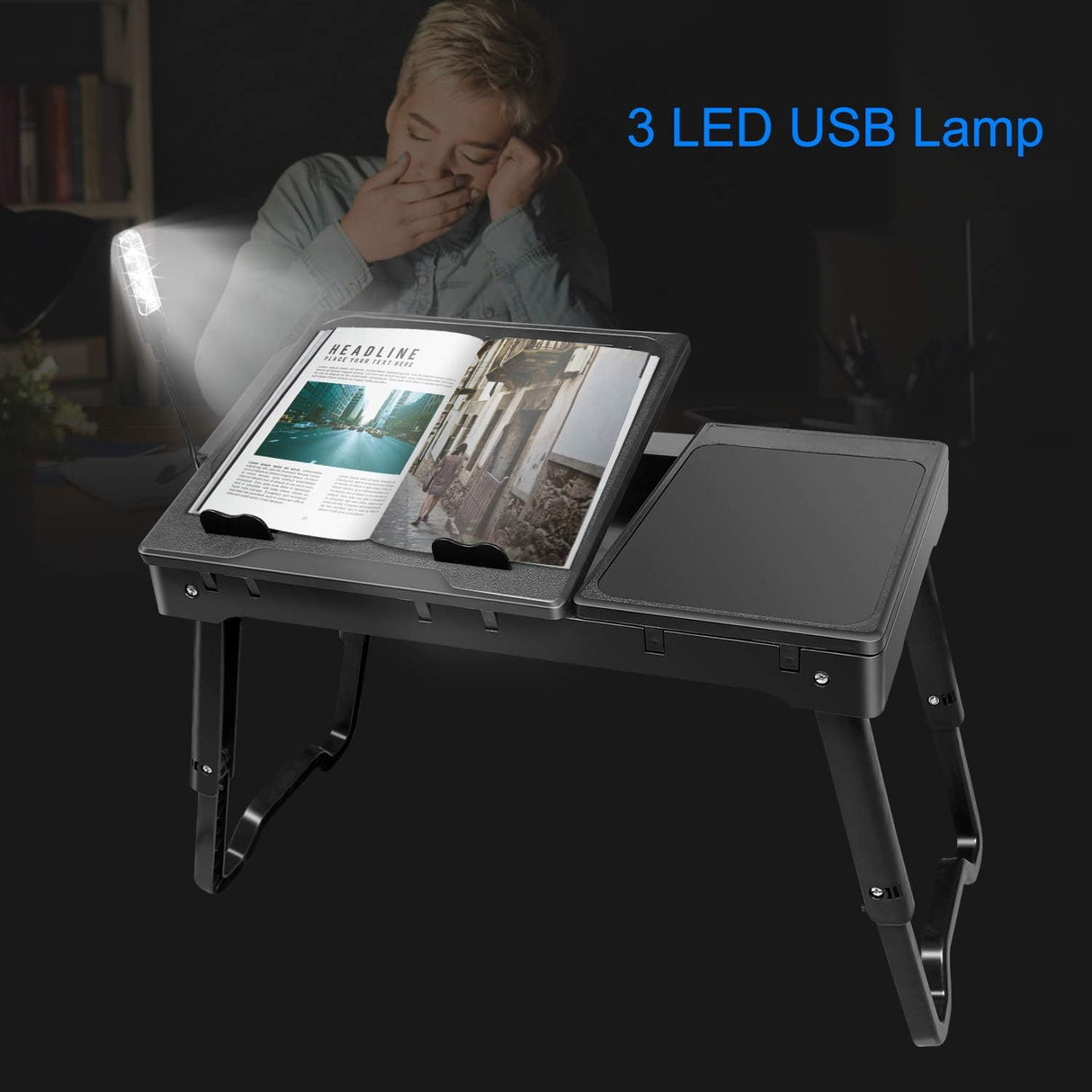 TeqHome Escritorio para computadora portátil para cama