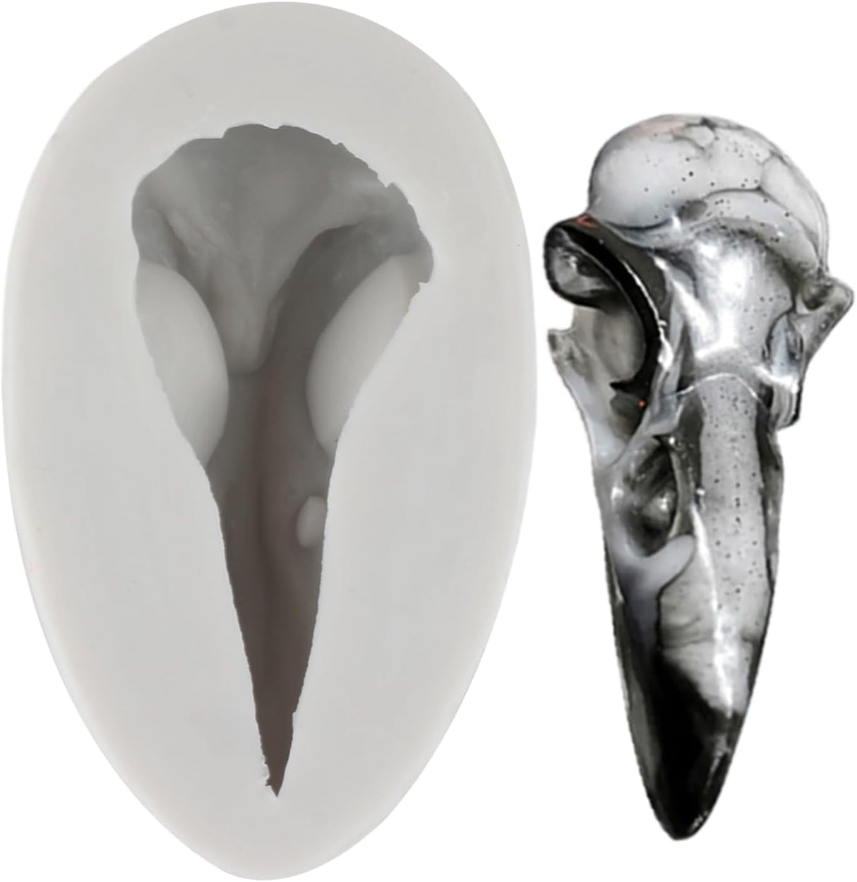 Molde de Silicona Calavera Cuervo para Decorar Pasteles - Halloween