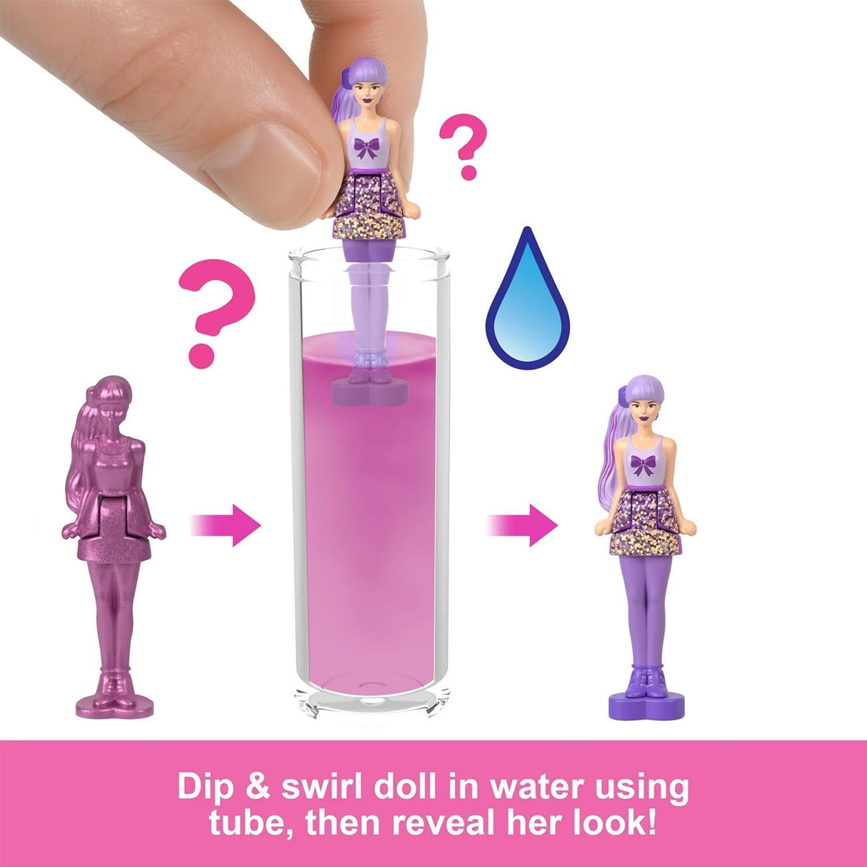Muñeca Barbie Color Reveal Misteriosa con Stickers y Mini Dolls