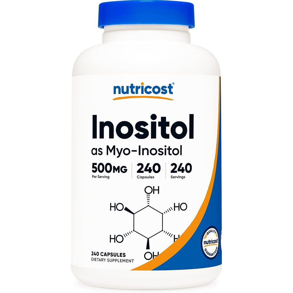 Suplemento de inositol de 500 mg 240 cáps sin OMG sin gluten
