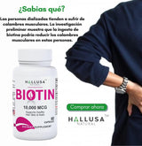 Suplemento de Biotina 10,000 MCG - 60 Cápsulas para Cabello