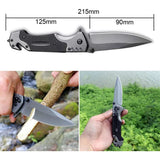 Cuchillo de bolsillo plegable con interruptor de vidrio