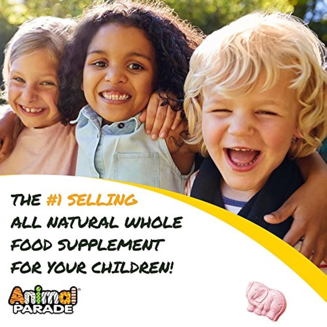 Natures Plus - 90 Masticables Animal Parade MagKidz – Libre de azúcar, 1, 90
