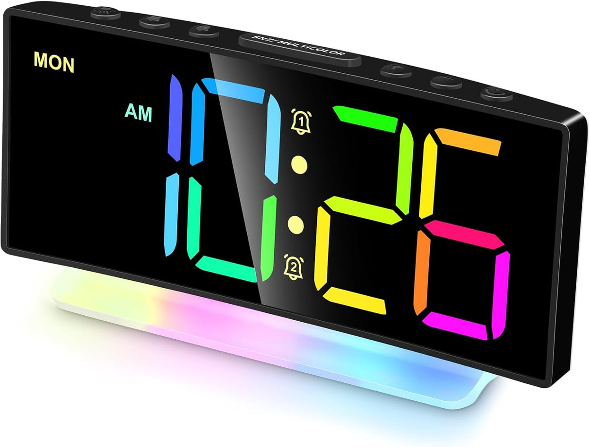 Reloj Despertador Extra Fuerte con Luz Nocturna y Pantalla Grande