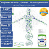 Power By Naturals - Methyl Multi One Without Iron - Once Daily MTHFR Support Supplement - Methylation Protect Methylated B12 Multivitamin with ADK, CoQ10, Quatrefolic Methylfolate - 60ct Vitamins