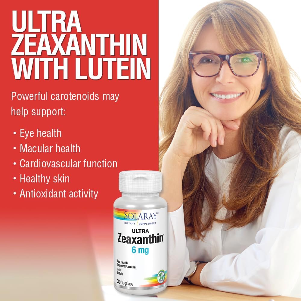 SOLARAY Ultra Zeaxanthin 6 mg | Suplemento para ojos 30ct