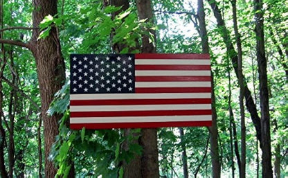 Bandera americana de madera