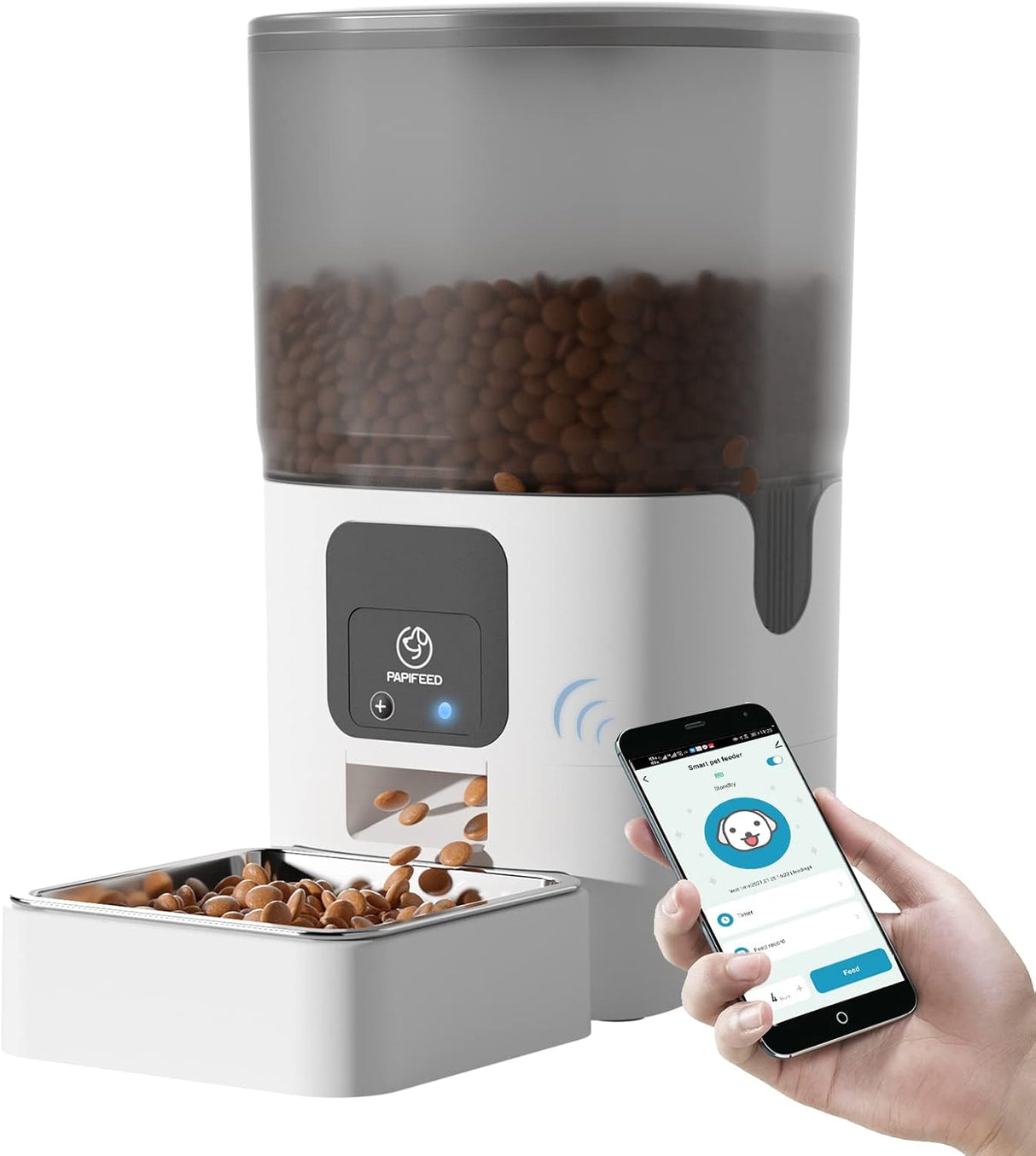 Comedero automático para gatos con control de aplicación