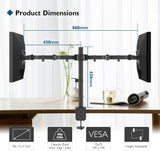 Soporte Doble para Monitores BONTEC, Ergonomico, 13-27 Pulgadas