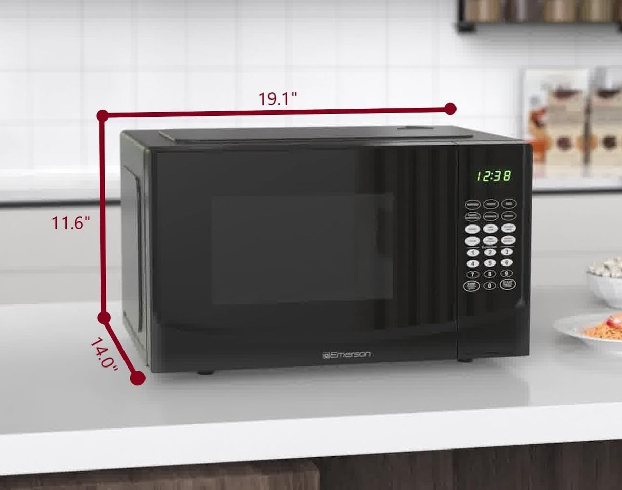 Horno Microondas Emerson MW9255B, 0.9 Cu ft, 900W, 6 Menús
