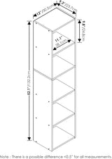 Estantería para libros, 5 niveles, cubos, Furinno Luder