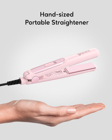 Mini plancha plana portátil de doble voltaje para flequillo