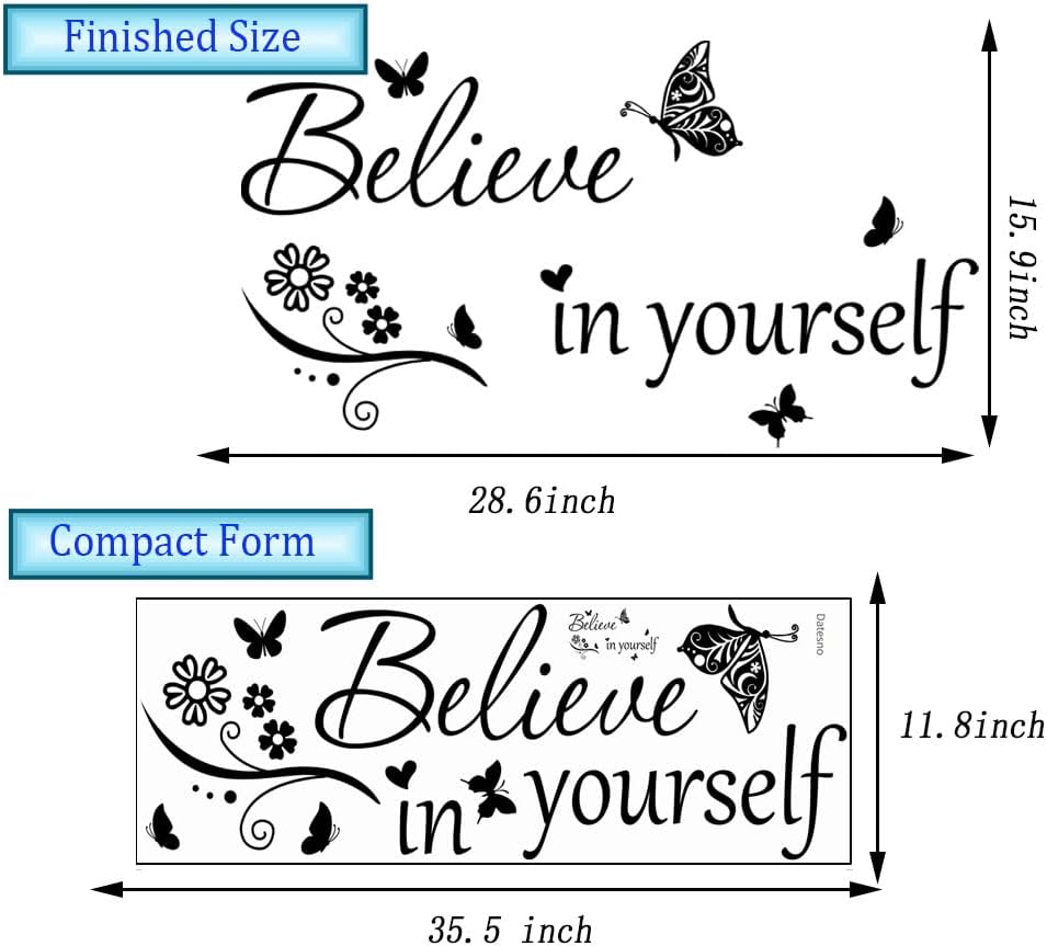 Decal Inspiracional Cree en Ti Mismo - Pegatina Motivacional