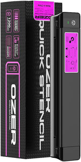 OZER M08Pro - Impresora inalámbrica de plantillas de transferencia Bluetooth de tatuaje, máquina fotocopiadora térmica sin tinta, impresora compacta, plantilla rápida compatible con teléfonos