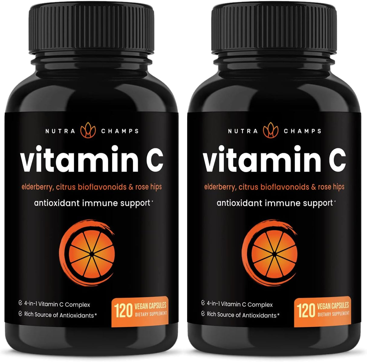 Suplemento NutraChamps Vitamina C de 1000 mg con saúco 2pack