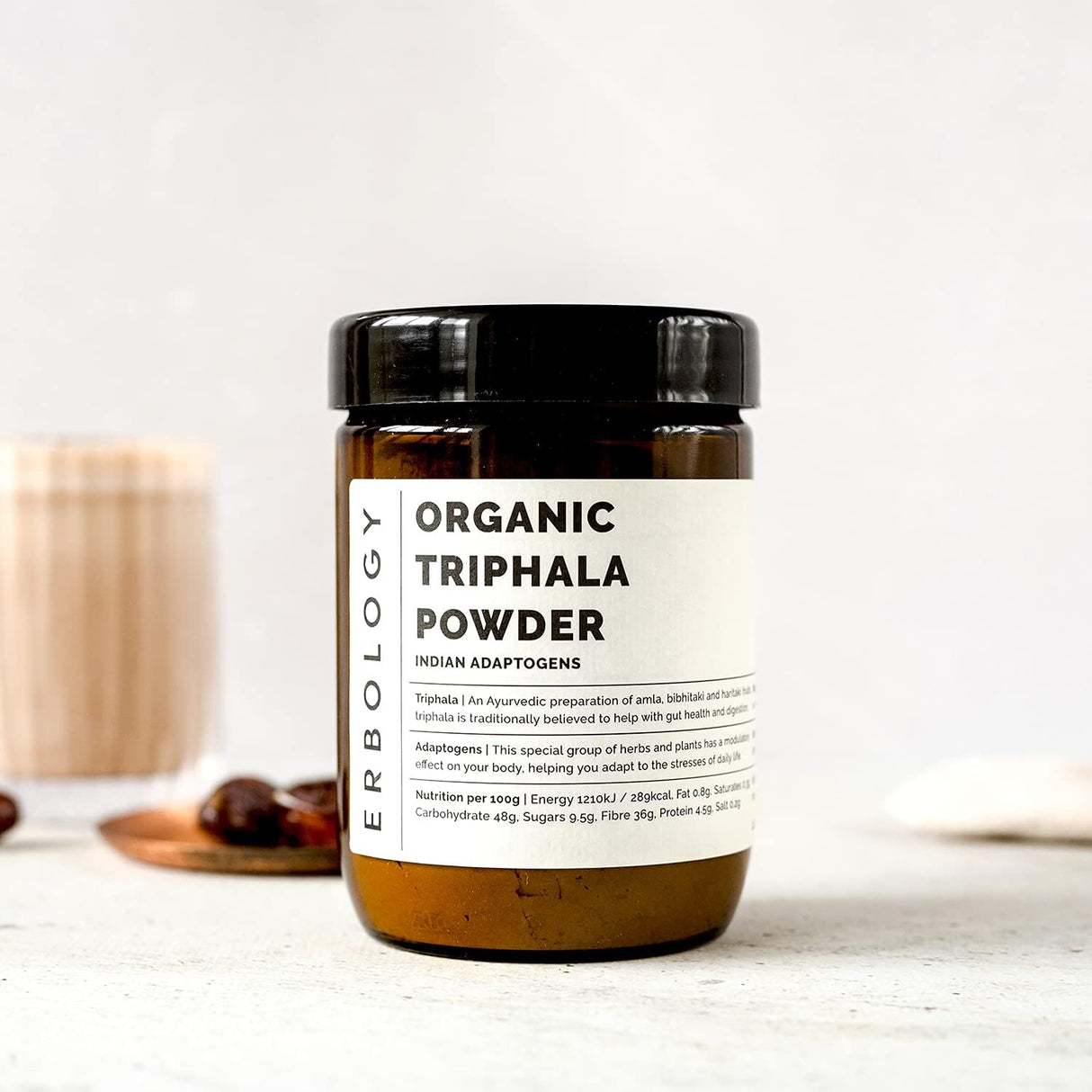Suplemento Triphala en polvo 100% orgánico de 7.8 onzas