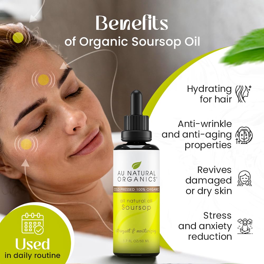 Aceite de Soursop Graviola 1.7 fl oz | Acne, Crecimiento Capilar