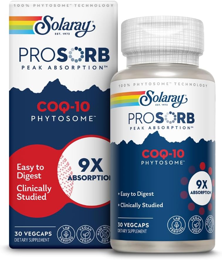 Solaray CoQ10 Phytosome - 200mg, Vegan, 30 VegCaps