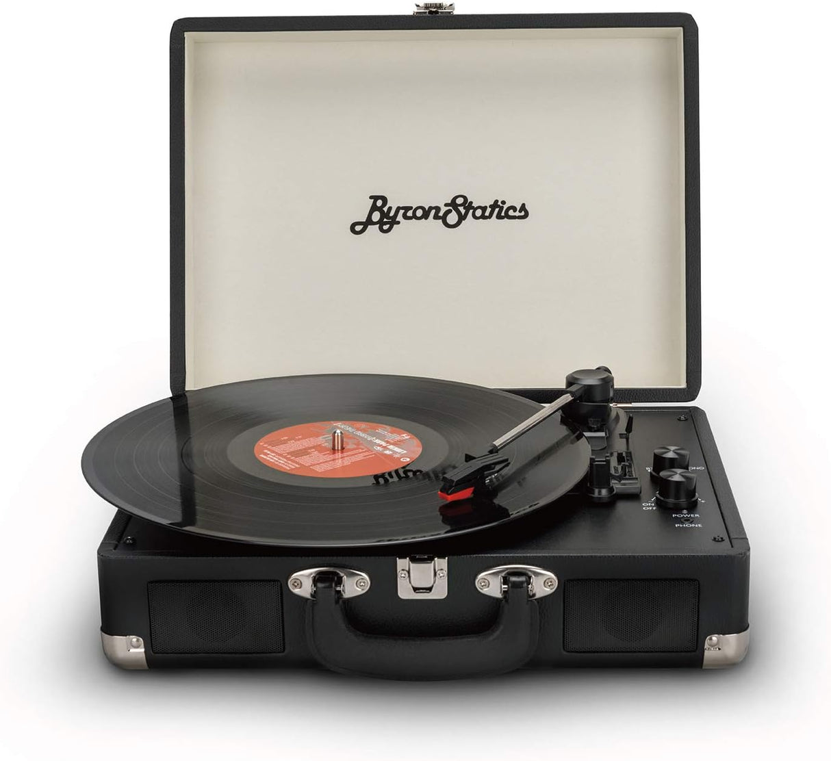 Reproductor de Vinilo Bluetooth 3 Velocidades ByronStatics, Portátil