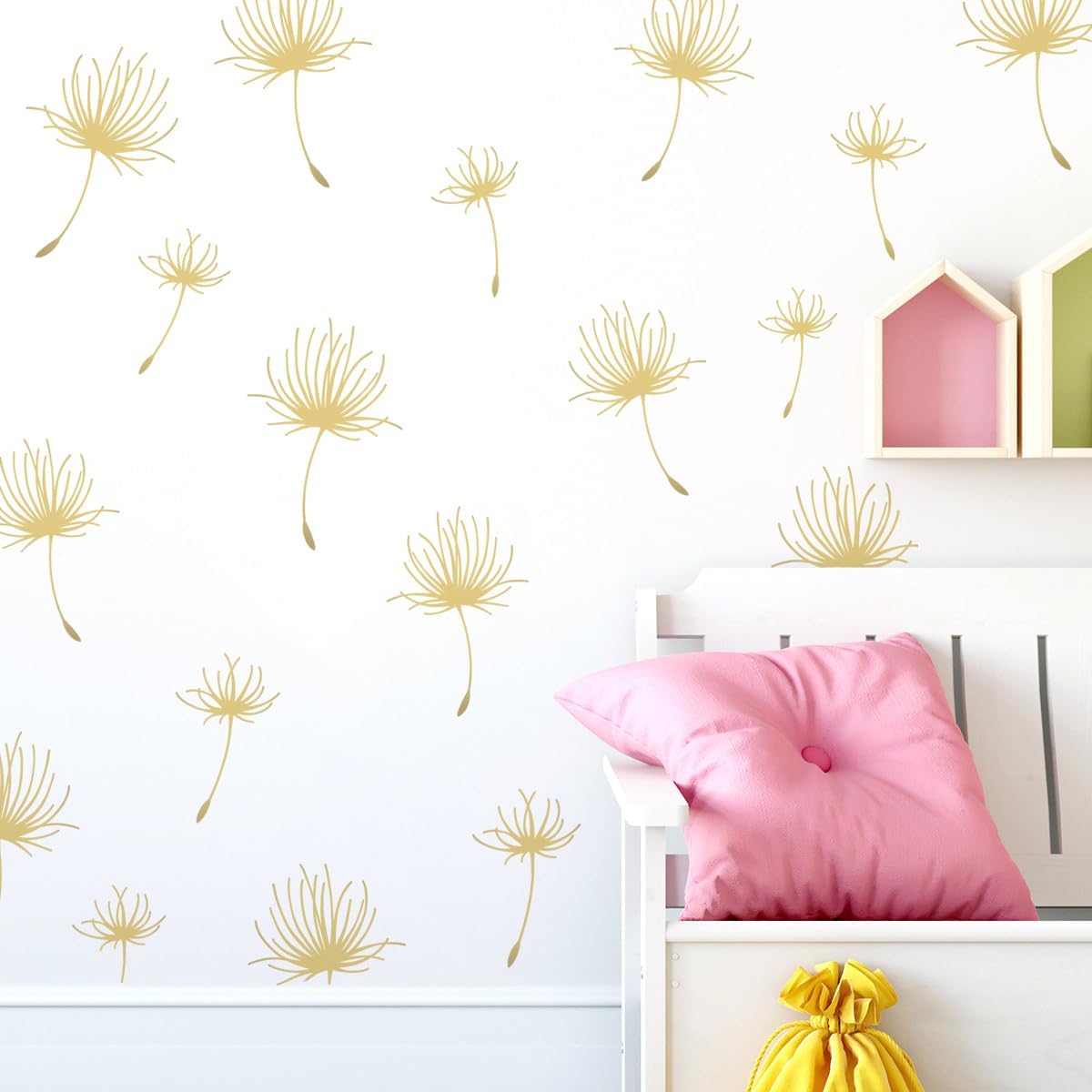 Vinilo Decorativo Floral Runtoo para Habitaciones 56 Pcs