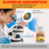 Suplementos Vitamina C liposomal con cápsulas de zinc 180 un
