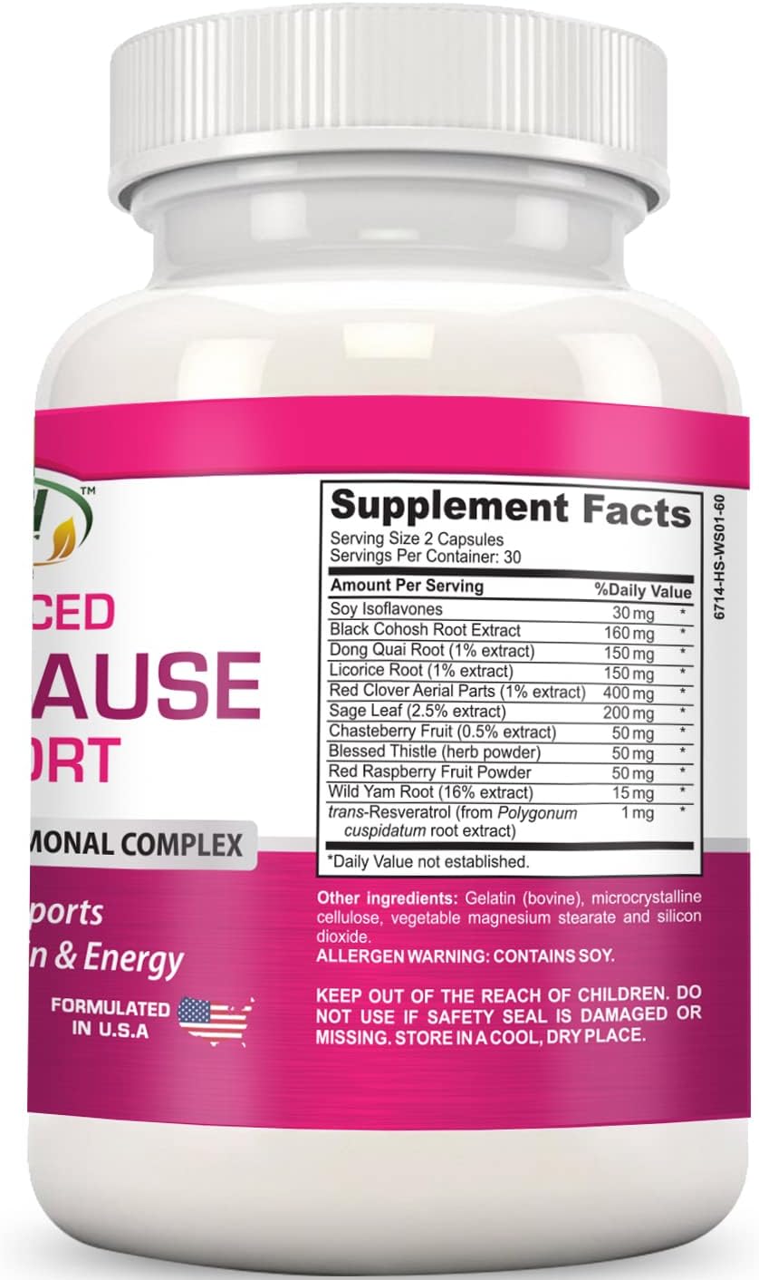 Apoyo avanzado para la menopausia de 60 cápsulas Gold Banner