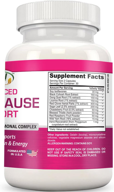 Apoyo avanzado para la menopausia de 60 cápsulas Gold Banner