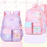 Mochila escolar para niñas con compartimentos