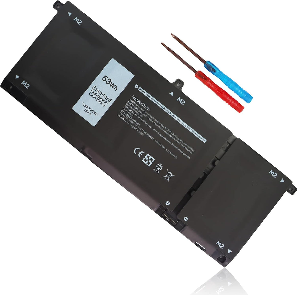 Batería para portátil de 53 Wh H5CKD de 15 V para Dell