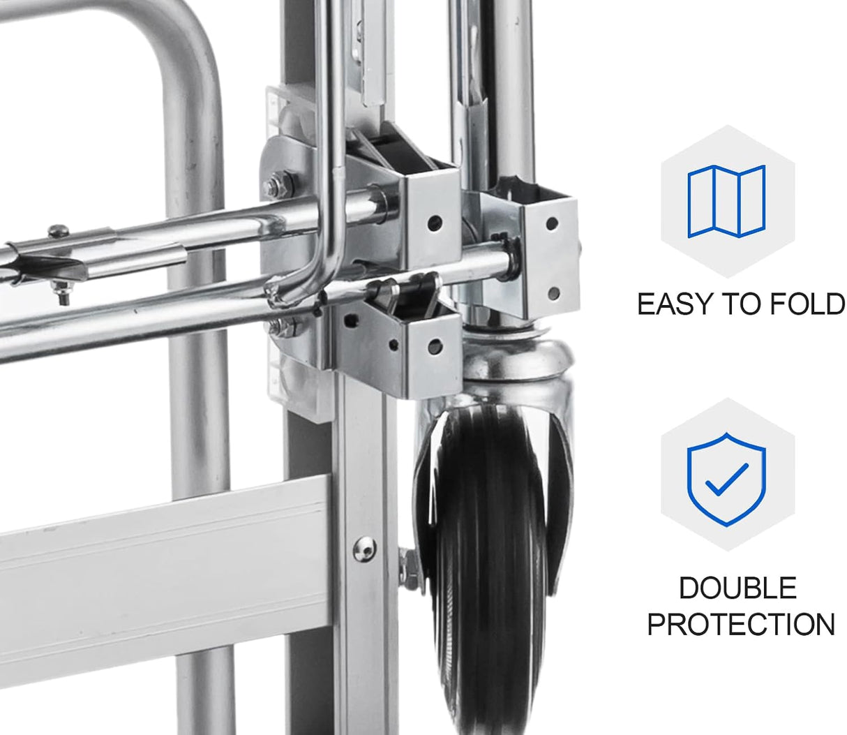 Carretilla 2 en 1 800 LBS Capacidad Carga Aluminio y Acero