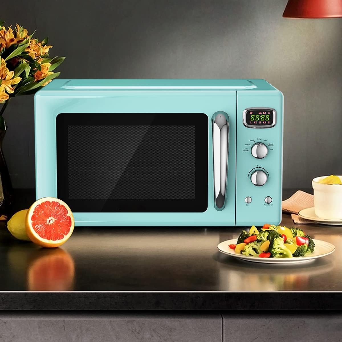 Horno Microondas Compacto 0.9 Cu.ft, 900W, 5 Potencias, 25L