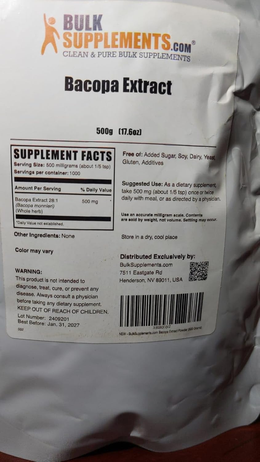 Extracto de Bacopa Monnieri - Suplemento Herbal Sin Gluten