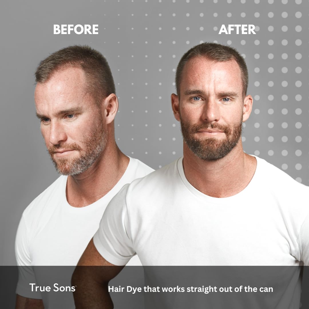 tinte para el cabello para hombres,(marrón negro),True Sons