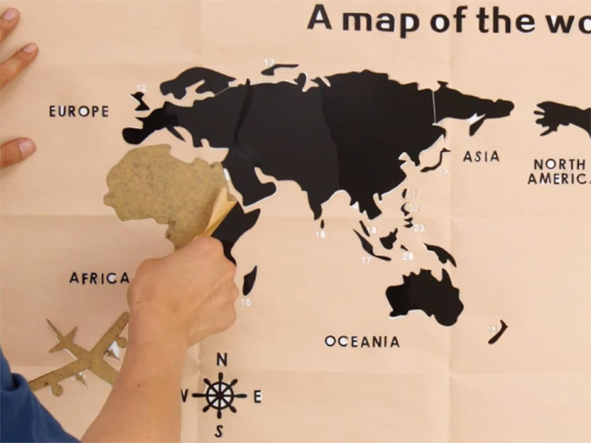 Mapa Mundi 3D WINDIR Adhesivo Pared 180x100 cm Grande