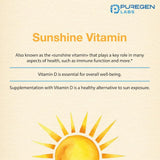 Vitamin D3 50,000 IU Puregen Labs, 100 Cápsulas Vegetales