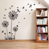 Pegatinas de Pared Diente de León Runtoo Flores y Mariposas