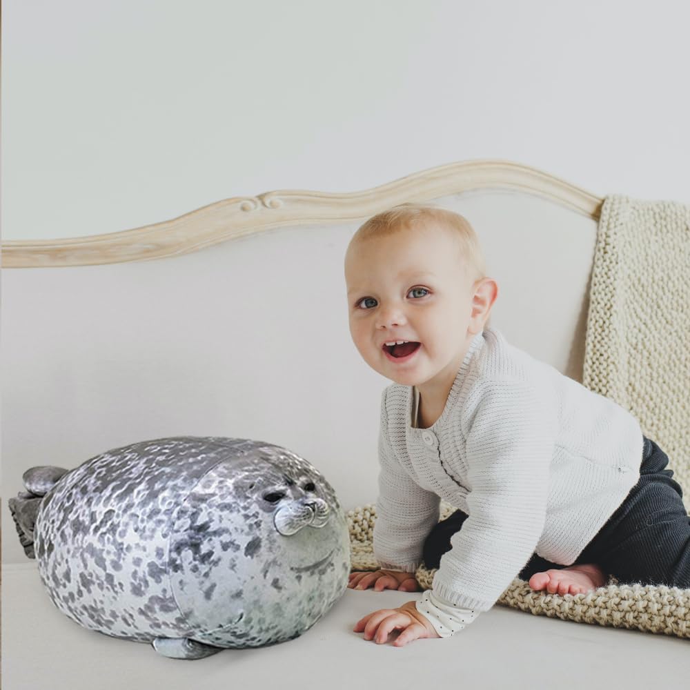 Pillow de Foca Chubby Blob, MerryXD, Plush, 13 in, Juguete