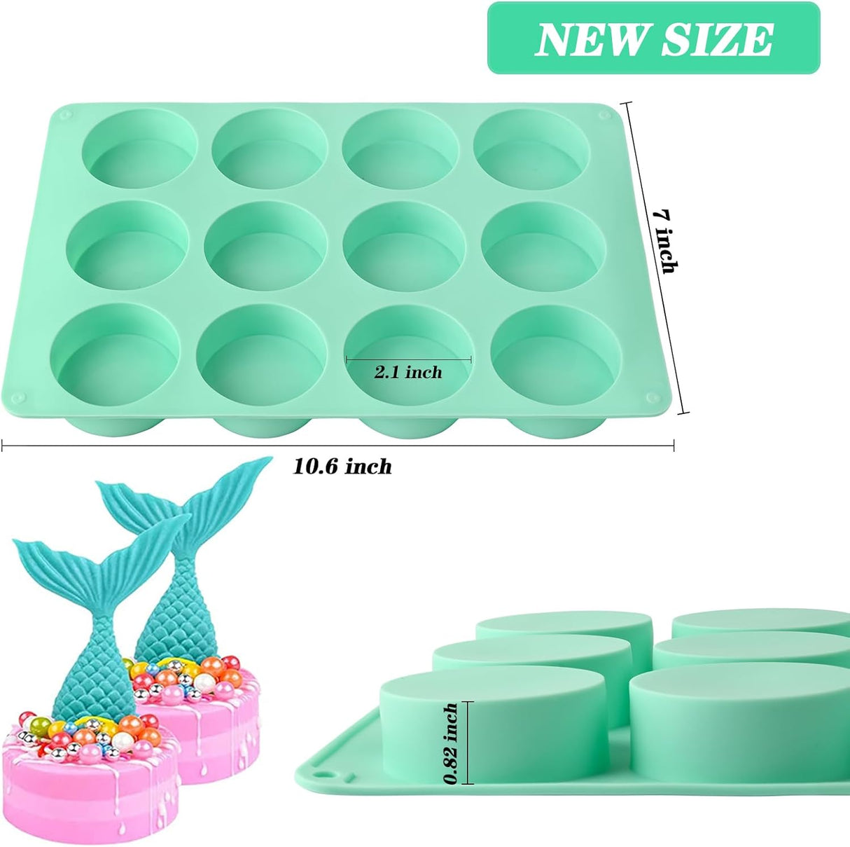 Moldes redondos de silicona para galletas y dulces