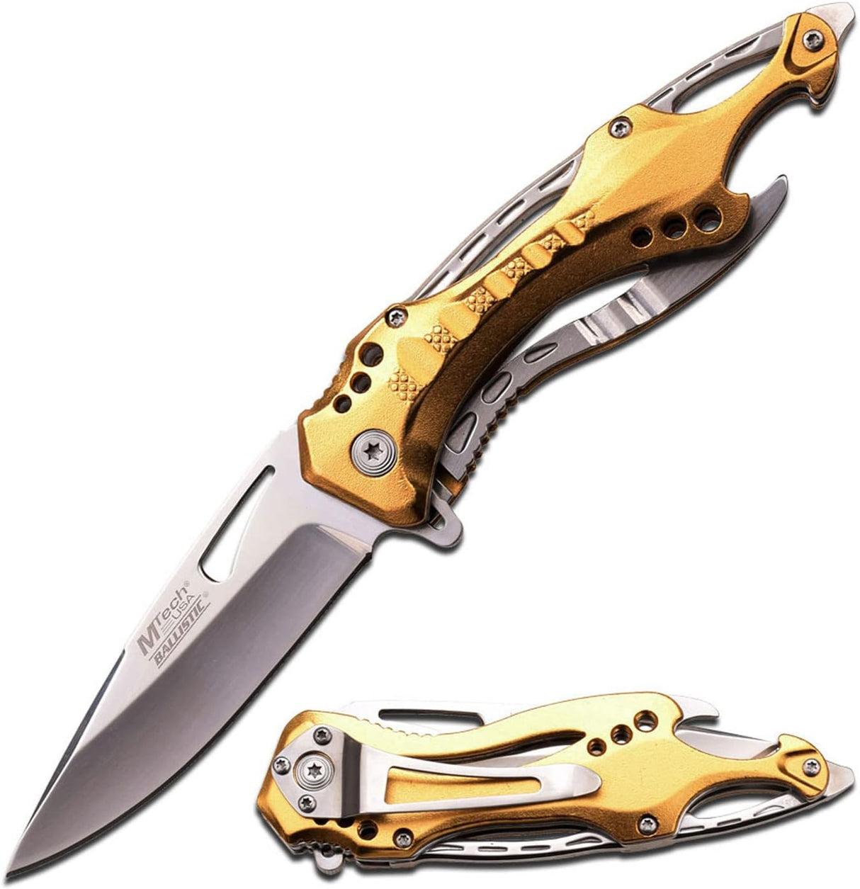 Cuchillo plegable táctico con asistencia de resorte MT-A705