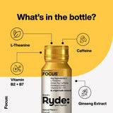 Ryde Shot de Enfoque con Ginseng y Té Verde 8u