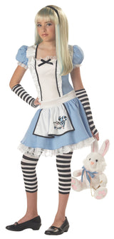 Chicas Tween Alice Disfraz, Azul / Blanco, X-Large