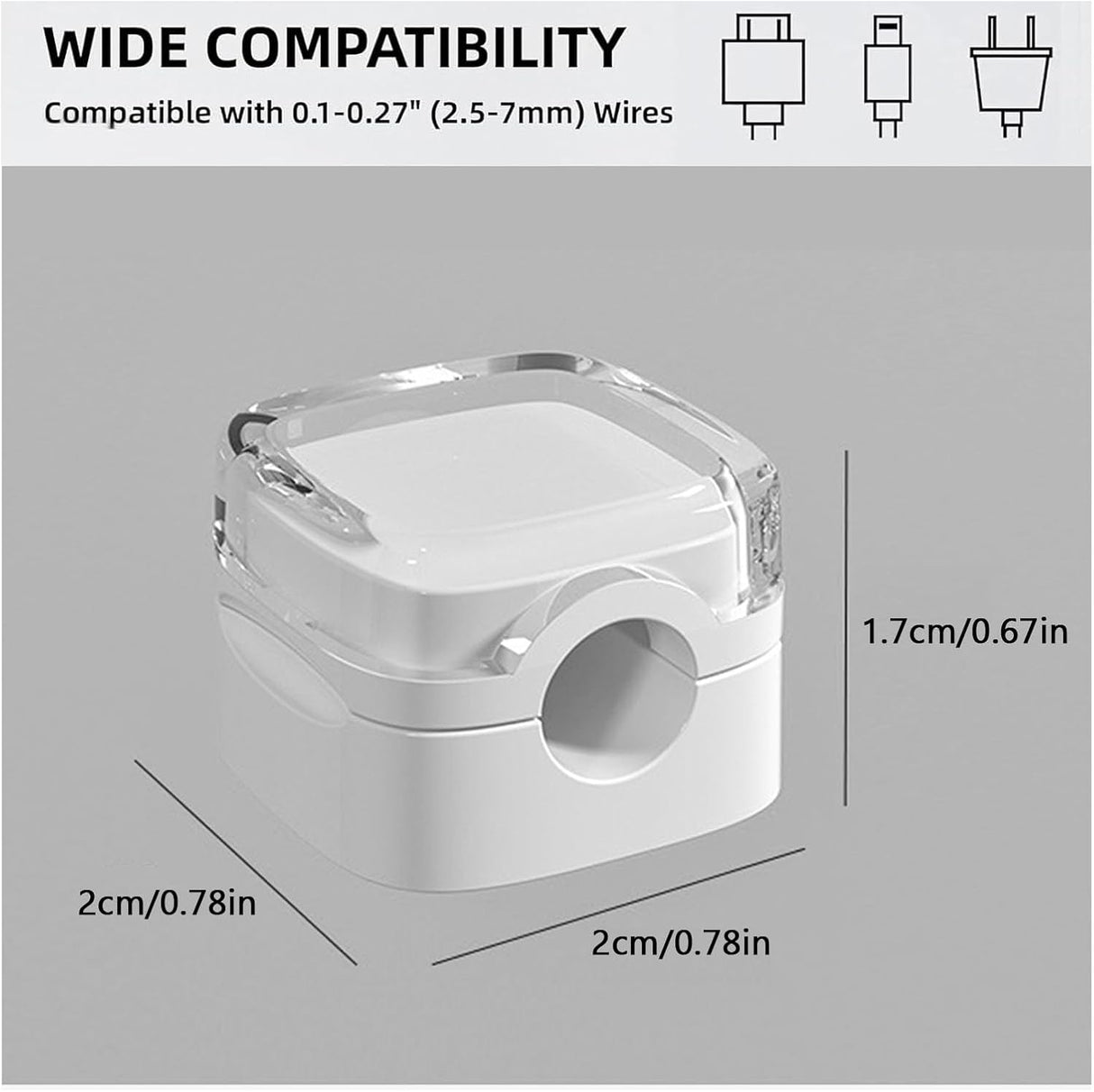 Organizador de Cables Magnético, Marca Desconocida, 6 Pack