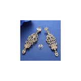 Aretes colgantes con diamantes de imitación para mujeres