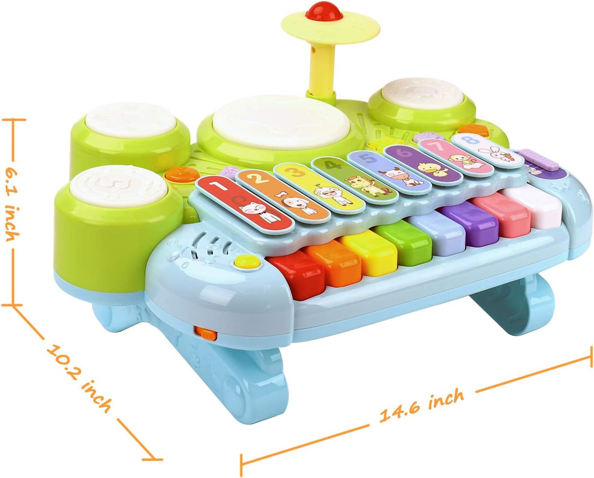 Piano 3 en 1 para Bebés - Juguete Musical - Aprendizaje 1-3 Años