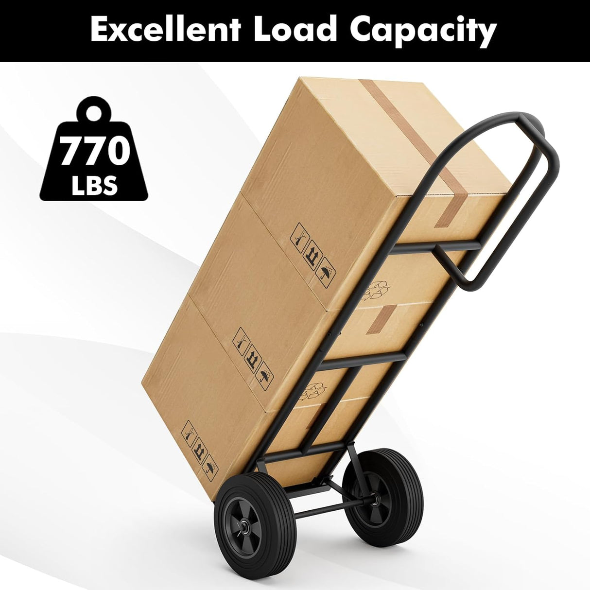 Carretilla Goplus, capacidad 660 lbs, ruedas de 10, P-Handle