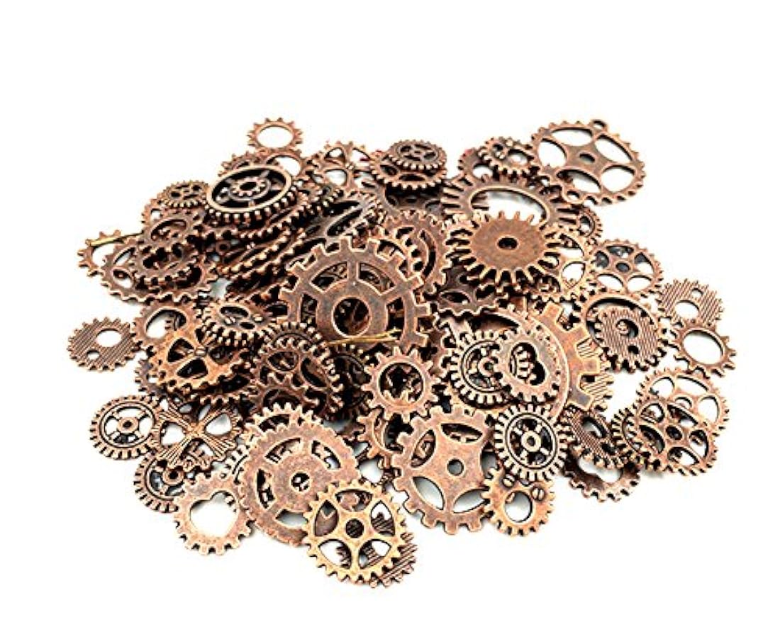 Surtido de dijes con estilo Steampunk Y&Y (ruedas, engranajes o relojes), ideal para hacer manualidades y joyas